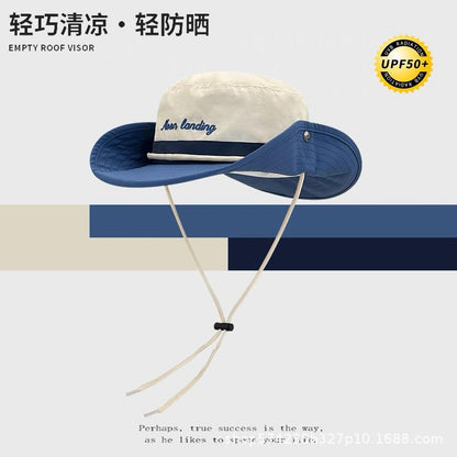 Women's Hat Internet Celebrity Climbing Color Block Fisherman Hat Patchwork Summer Outdoor Western Dopamine Trend
