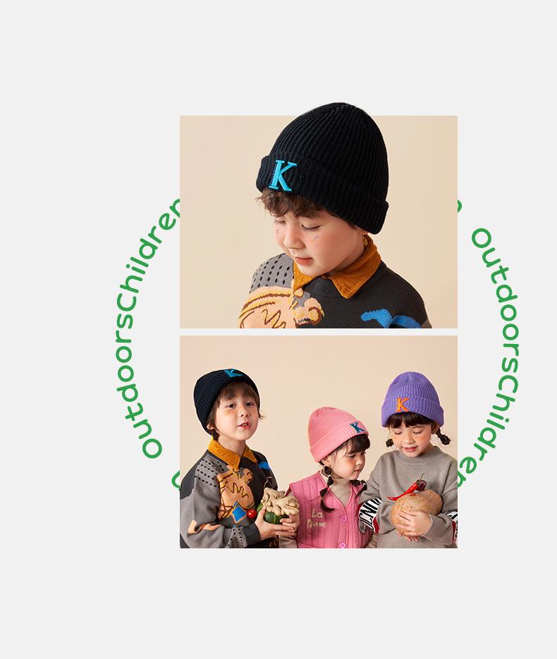 Children's Hat Boys and Girls Autumn Winter Korean Style Warm Knitted Anti-Pilling Fashion Baby Wool Hat