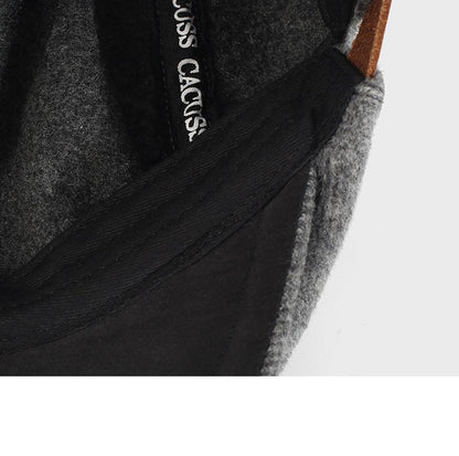 Men's Duckbill Cap Autumn Winter Retro Middle-aged Beret Elderly Hat Fashion Forward Cap Newsboy Hat