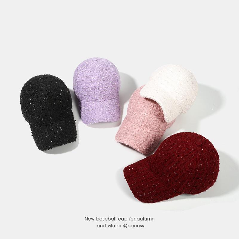 Classic Style Baseball Cap for Women Autumn and Winter Peaked Cap Korean Style Trendy All-Matching Hat Subnet Red Wind Makes Face Look Smaller