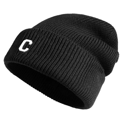 Couple Style Knitted Hat Simple Large Head Circumference Wool Hat Men Korean Version Trendy Cold Hat Autumn Winter Head Wrap Hat