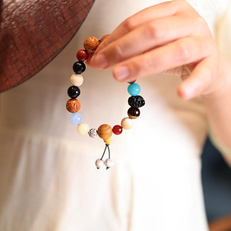 18 Bodhi Beads Bracelet Eighteen Beads Prayer Beads Bodhi Bracelet String Beads Bodhi Prayer Beads Temple Offering Souvenir