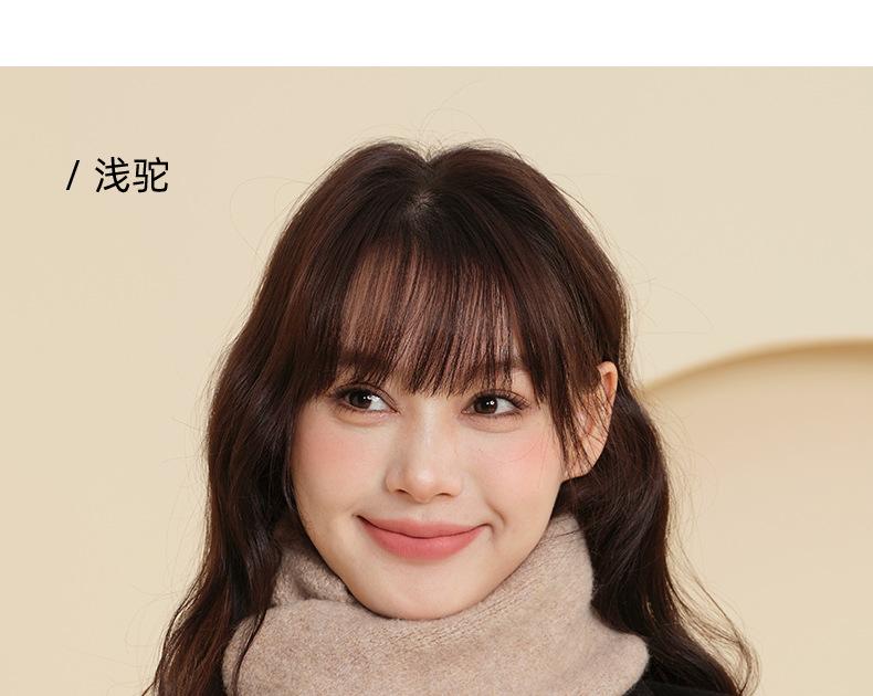 Winter Scarf Wool Blend Warm Neck Scarf Simple Versatile Shawl Cold-Proof Neck Warmer Scarf Unisex