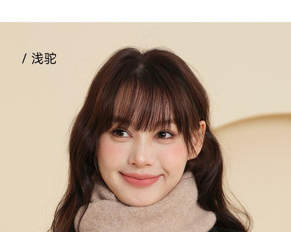 Winter Scarf Wool Blend Warm Neck Scarf Simple Versatile Shawl Cold-Proof Neck Warmer Scarf Unisex
