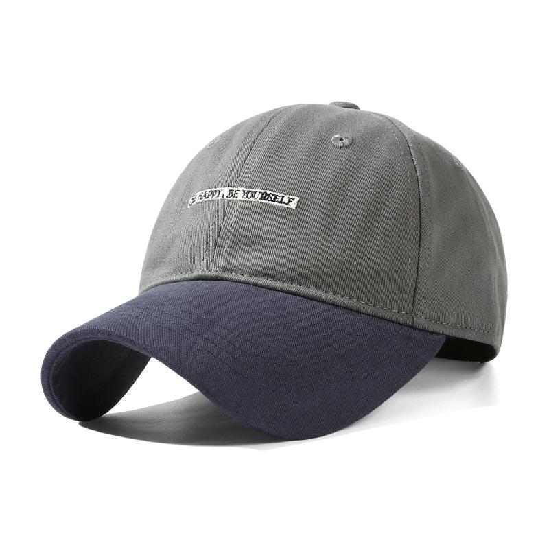 Spring Summer New Pure Cotton Baseball Cap Women Fashion Color-Block Soft Top Duckbill Cap Men Outdoor Casual Versatile Sun Hat