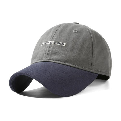 Spring Summer New Pure Cotton Baseball Cap Women Fashion Color-Block Soft Top Duckbill Cap Men Outdoor Casual Versatile Sun Hat