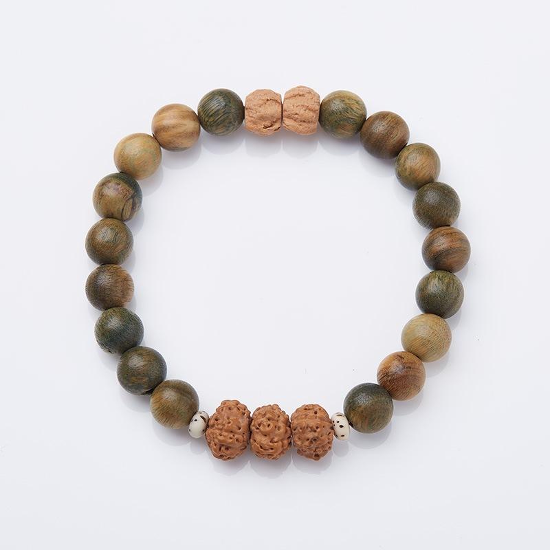 Original Rudraksha Bracelet Olivine Tea Crystal Agate Crystal Couple Bracelet