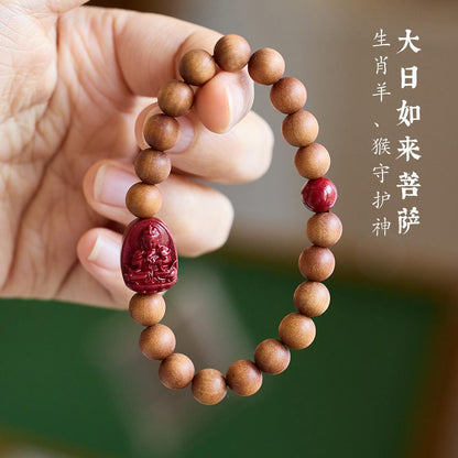 Milk Fragrance Barbie Sandalwood Twelve Zodiac Birth Year Bracelet Original Mine Purple Gold Cinnabar Birth Buddha Dragon Year Bracelet