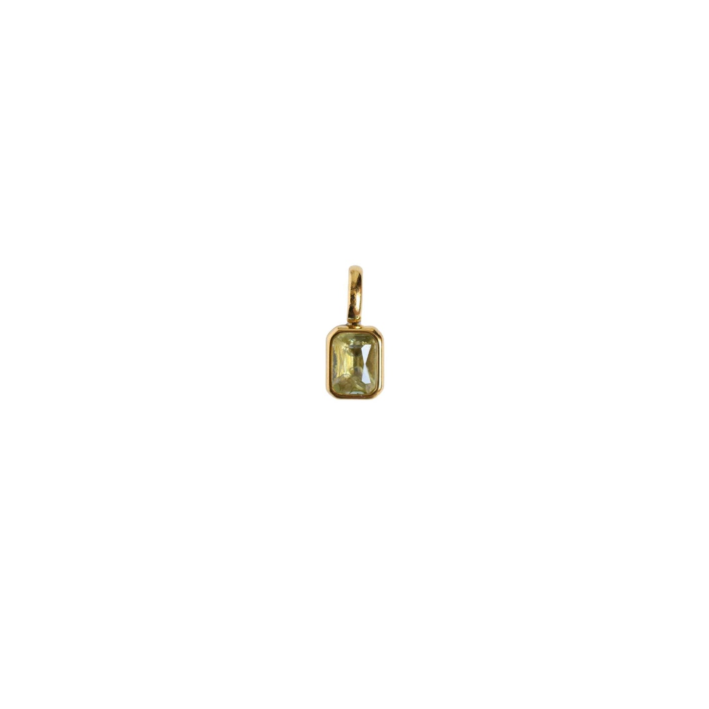 Titanium Steel Colorful 12 Birthstone Pendant DIY Accessories Necklace for Women Twelve Birthstone Cubic Colorful Zircon Pendant