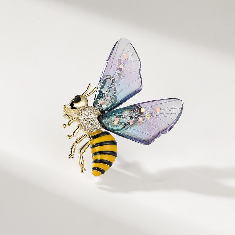 Sparkling Acrylic Transparent Wings Dragonfly Brooch Clothing Accessories Butterfly Corsage Bee Pin
