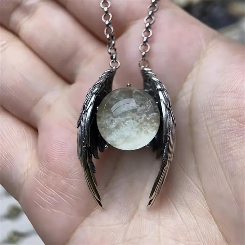 Ghost Crystal Pendant Necklace Original Niche Retro Unique Personality High-end Pendant Accessory