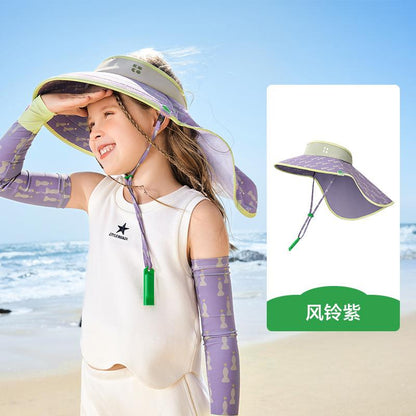 Children's Sun Hat Original Yarn Boys Girls Sunshade Hat Summer UV Protection Baby Sun Hat Open Top Wide Brim