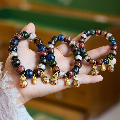 Incense Ash Glazed Bracelet Five-Color Incense Ash Family of Three Perfect Harmony Gold-Devouring Beast Palace Bracelet