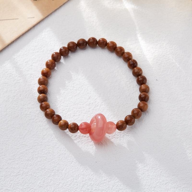 Natural Kuk Bodhi Bracelet Salt Source Agate Simple New Chinese Style Design Cultural Play Bracelet Gift for Best Friend