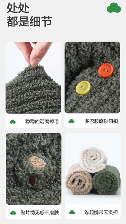 Velvet Feel One-Piece Hat Baby Hat Boys Girls Autumn Winter New Kindergarten Cute Infant Hat Class A