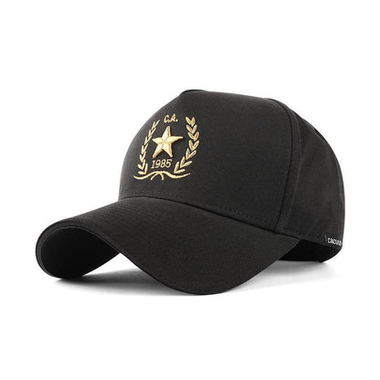 High Crown Hat for Men with Large Head Circumference, Face Slimming Hard Brim Baseball Cap for Outdoor Travel Sunshade