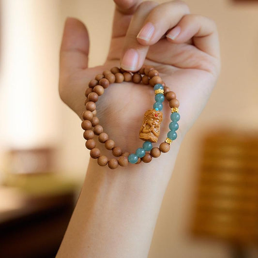 Natural Blue Water Jade Bracelet for Women Zakira Ram Milk Fragrance Barbie Sandalwood Cultural Play Bracelet
