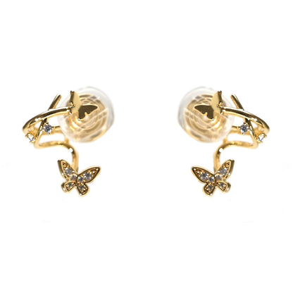 Painless Ear Clips No Piercing Women Small Cute Butterfly Elegant Mosquito Coil Earrings Ear Accessories No Piercing Needed