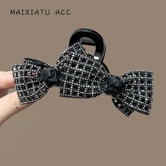 Oriental Pearl [Zhilan] Ancient Style French Korean Bow Elegant Hair Clip High-end Hair Accessory