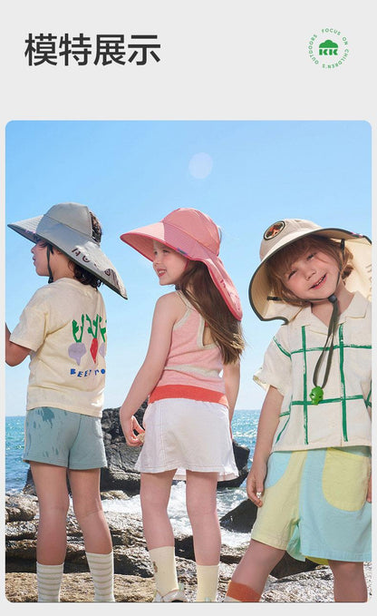 Children's Sun Hat Summer UV Protection Baby Sun Hat Boys Girls Sun Hat Wide Brim Sun Hat