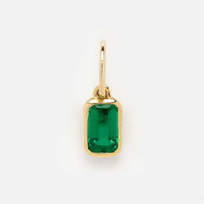 Stainless Steel 12 Birthstone Pendant DIY Accessories Necklace Twelve Birthstone Cubic Colorful Zircon Pendant Color Retention
