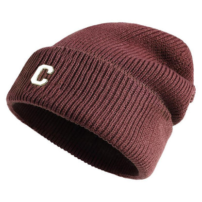 Couple Style Knitted Hat Simple Large Head Circumference Wool Hat Men Korean Version Trendy Cold Hat Autumn Winter Head Wrap Hat
