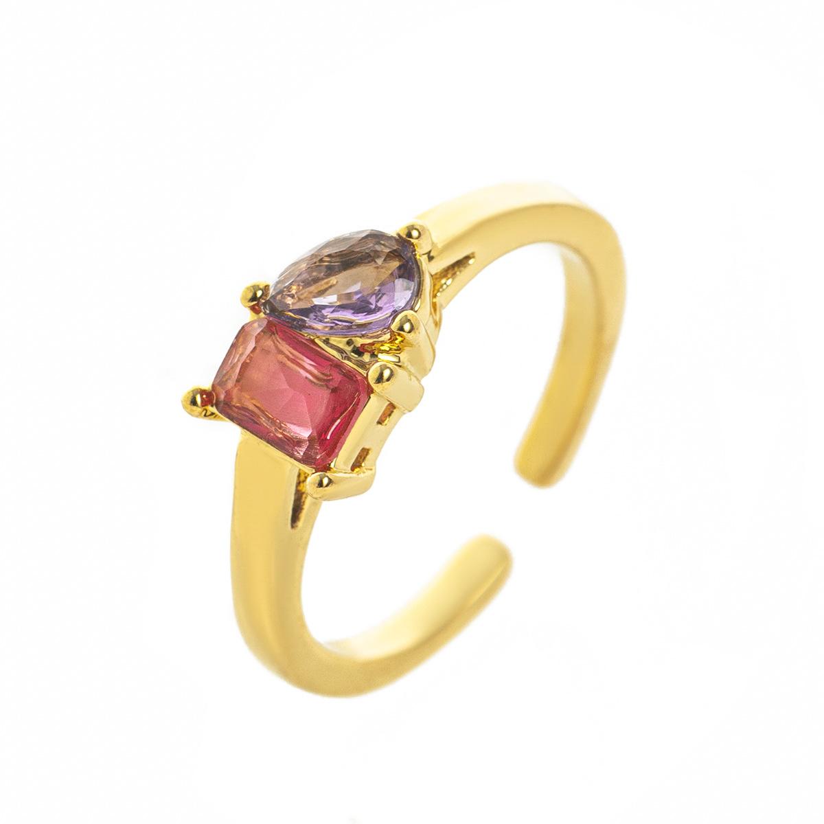 Titanium Steel Multicolor Zircon December Birthstone Ring Plain Band Ring December Birthstone Color Retention