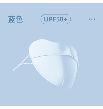 Spring and Summer Solid Color Simple Sun Protection Face Mask for Women Ice Silk Breathable UV Protection Mask Outdoor Cycling Sunshade Face Mask