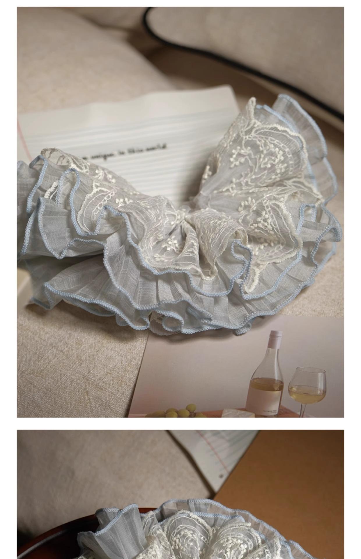 &lt;Dreamland&gt; Sheer Lace Hair Tie Ins Hair Accessories for Women Bun French Retro Hair Rope Hair Ornament Hair Flower