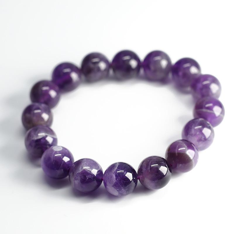 Natural Crystal Bracelet for Women Dreamy Amethyst Beaded DIY Purple Natural Gemstone Friendship Jewelry