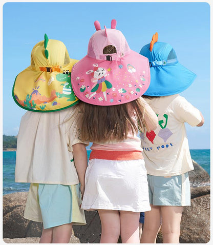 Children's Sun Hat UV Protection Baby Sunshade Sun Hat Boys Girls Summer Beach Hat Wide Brim