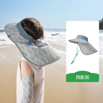 Children's Sun Hat Original Yarn Boys Girls Sunshade Hat Summer UV Protection Baby Sun Hat Open Top Wide Brim