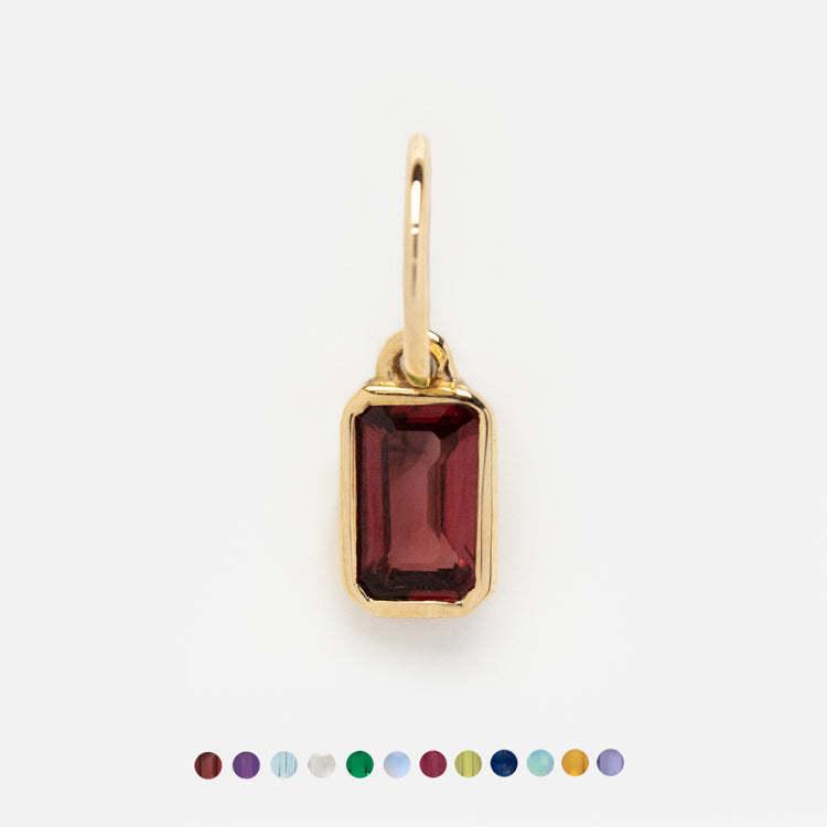 Stainless Steel 12 Birthstone Pendant DIY Accessories Necklace Twelve Birthstone Cubic Colorful Zircon Pendant Color Retention