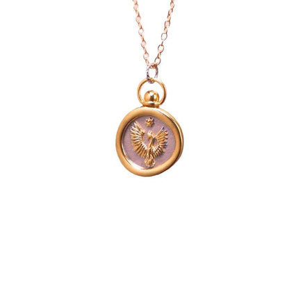 European and American 12 Zodiac Sign Stamp Color Retention Casting Plated 18K Gold Contrast Pendant Necklace for Women Twelve Zodiac Sign Necklace