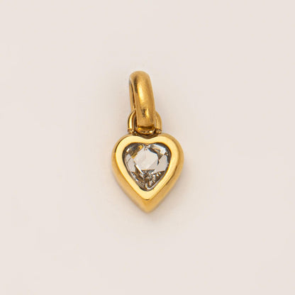 Titanium Steel Necklace Rectangular December Birthstone Pendant Colorful Zircon Clavicle Chain for Women Color Retention 18K Gold Plated Color Retention