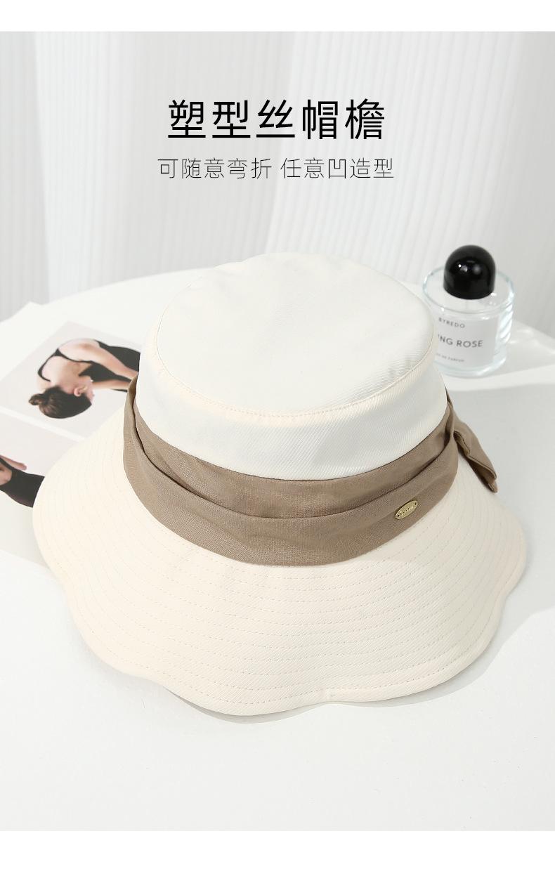 [Special Offer] Spring Summer Women's Sun Hat Outdoor Casual Sun Hat Face Slimming Sun Protection Hat Bowknot Fisherman Hat