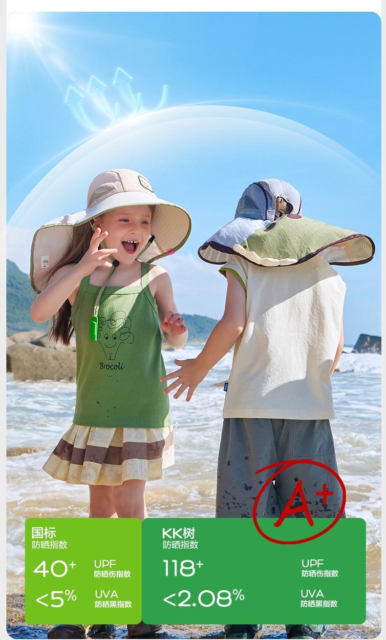 Original Yarn Children's Sun Hat UV Protection Boys Girls Wide Brim Sun Hat Baby Sun Hat New Model