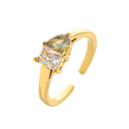 Titanium Steel Multicolor Zircon December Birthstone Ring Plain Band Ring December Birthstone Color Retention
