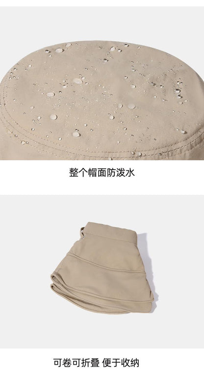 Summer Quick-Dry Waterproof Fisherman Hat for Men and Women Outdoor Fishing Camping Hiking Hat UPF50+ UV Protection Sun Hat