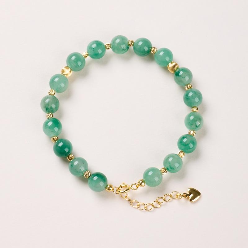 Natural 8MM African Jade Bracelet Neon Jade Necklace Earrings Bracelet Festival Chinese Style Gift