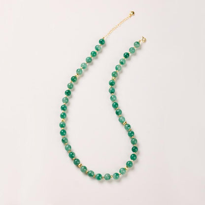 Natural 8MM African Jade Bracelet Neon Jade Necklace Earrings Bracelet Festival Chinese Style Gift