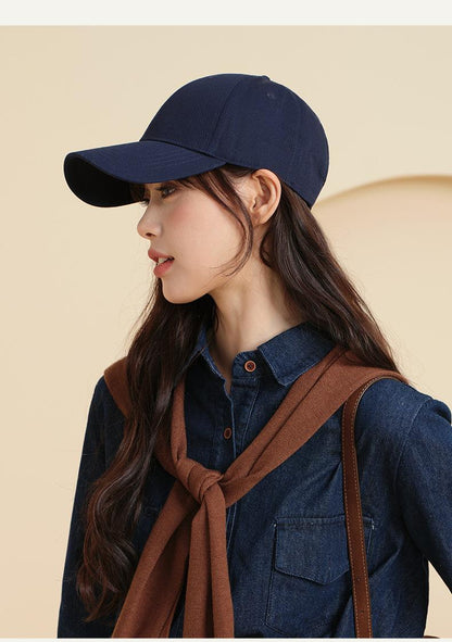 High-Quality Large Head Circumference Hat, Enlarged and Deepened, Spring and Summer Duckbill Cap for Women, Korean Style Baseball Cap with Wide Brim, Sunshade Hat