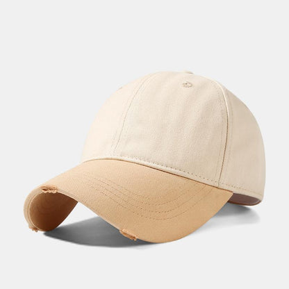 Spring Summer Soft Top Baseball Cap for Women Dopamine Fashion Color-Block Duckbill Cap American Retro Outdoor Plain Casual Hat
