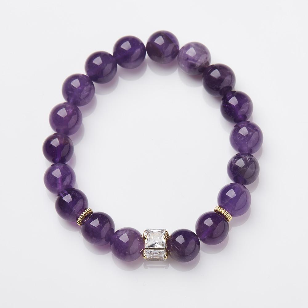 Nine Purple Fire Bracelet for Women Amethyst Purple Phantom Design Crystal Gemstone DIY Bracelet Collection