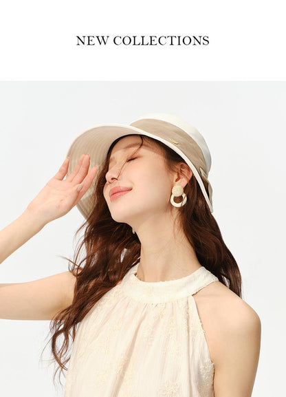 [Special Offer] Spring Summer Women's Sun Hat Outdoor Casual Sun Hat Face Slimming Sun Protection Hat Bowknot Fisherman Hat