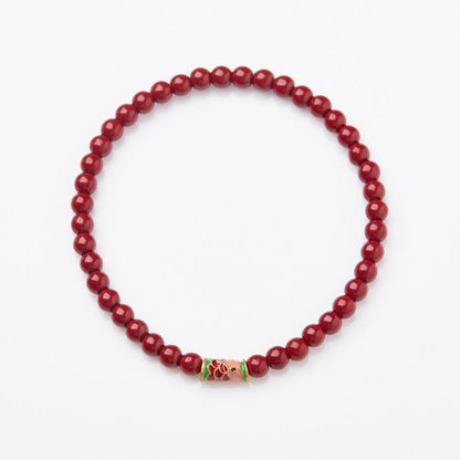 Xiangxi Natural Cinnabar Bracelet Good Luck Koi Purple Gold Sand Bracelet Zodiac Year Chen Sand Bracelet Gift