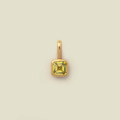 Titanium Steel Color Retention Colorful 12 Birthstone Pendant DIY Accessories Women Twelve Birthstone Cubic Zirconia Pendant Clavicle