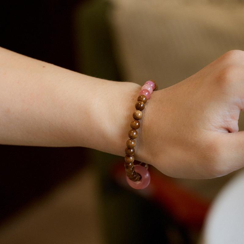 Natural Kuk Bodhi Bracelet Salt Source Agate Simple New Chinese Style Design Cultural Play Bracelet Gift for Best Friend