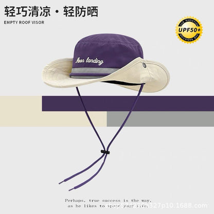 Women's Hat Internet Celebrity Climbing Color Block Fisherman Hat Patchwork Summer Outdoor Western Dopamine Trend