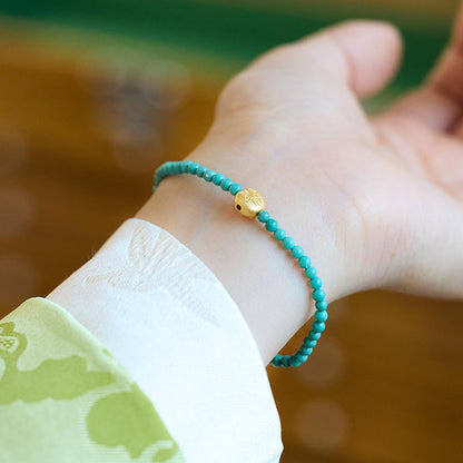 Natural Turquoise Bracelet for Women S925 Silver Inlaid Blue Water Jade Exquisite Texture Bracelet Best Friend Gift